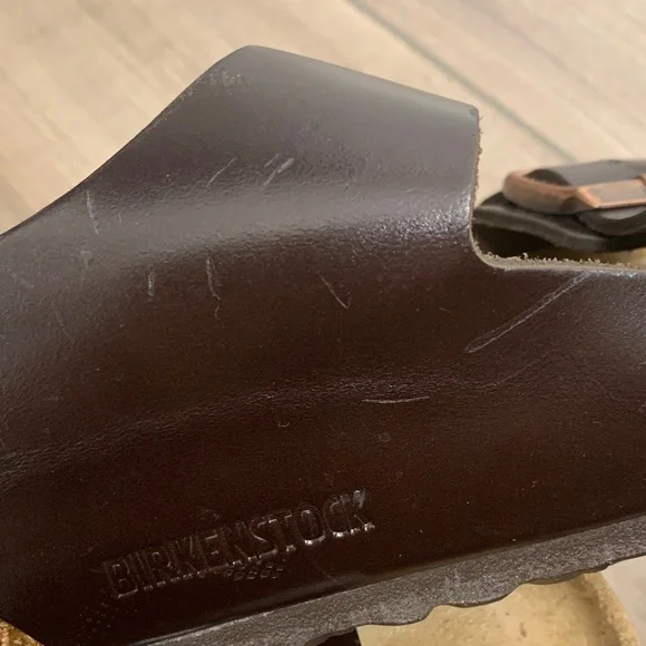 Birkenstock Dark Brown Leather Sandals - Picture 7 of 8